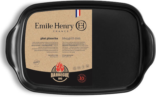 Emile Henry Πλάκα Ψησίματος με Κεραμική Λεία Επιφάνεια 42.5εκ.x27.5εκ.εκ.