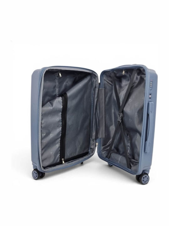 Cabin Hard Light Blue Suitcase Height 55cm