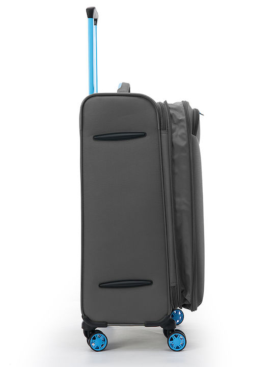Dielle Medium Fabric Travel Suitcase Anthracite 67cm Height