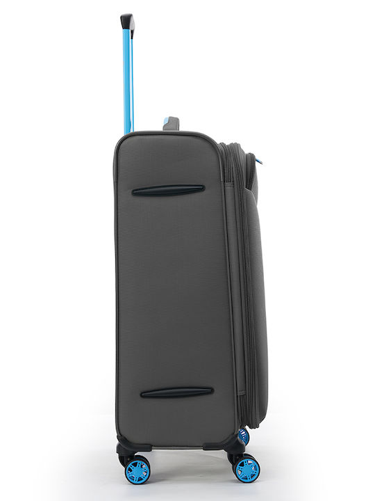 Dielle Medium Fabric Travel Suitcase Anthracite 67cm Height