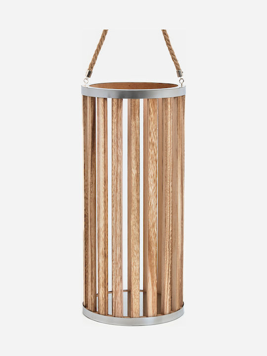 SteweHome Сет Металически Кандилници в Бежов Цвят 18x40x18см 2 Бройки