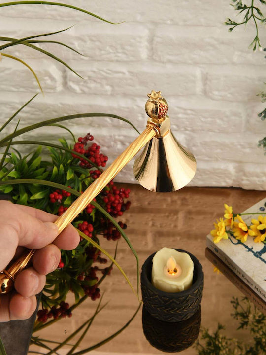SteweHome Metal Candle Holder in Gold Colour 10x20cm