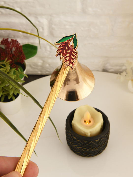 SteweHome Metal Candle Holder in Gold Colour 10x20cm