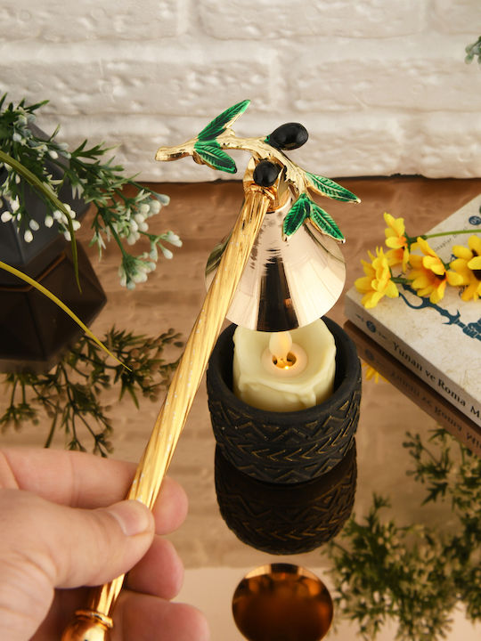 SteweHome Metal Candle Holder in Gold Colour 10x20cm