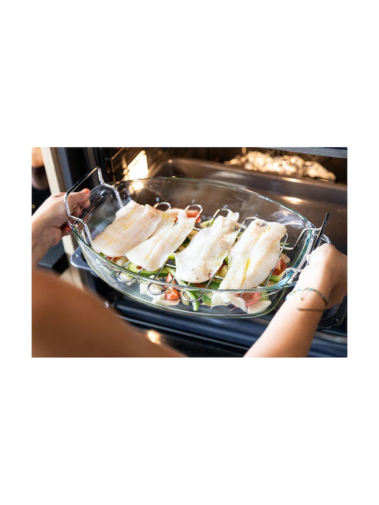Pyrex Οβάλ Πυρίμαχο Σκεύος Γυάλινο 39x27x11cm
