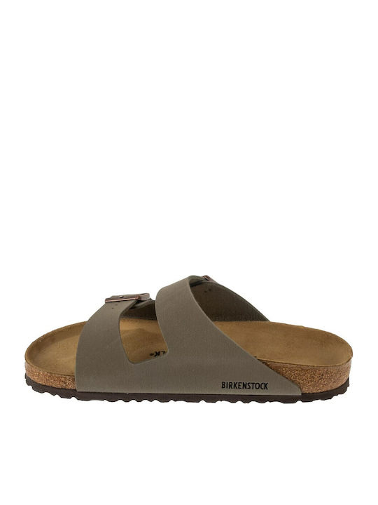 Arizona Birko-Flor Nubuck Leder Herrensandalen Stone Regelmäßig Passform
