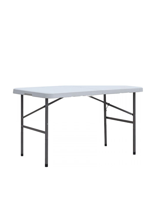Outdoor Catering Foldable White Table 120x60x74cm