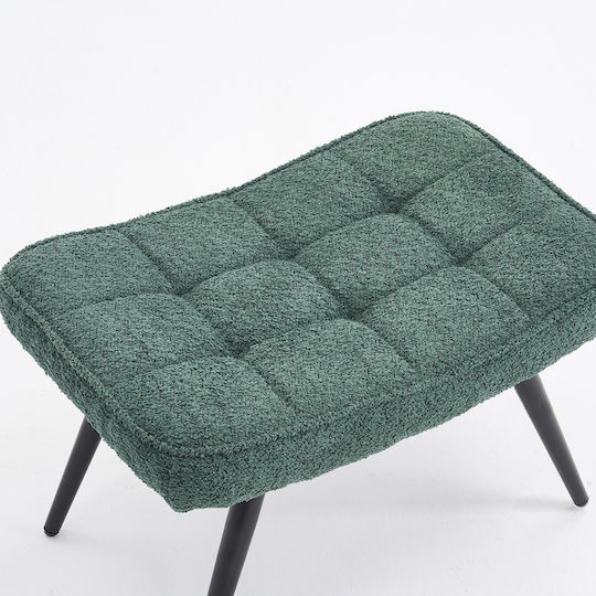 Υποπόδιο Επενδυμένο με Ύφασμα Ease Green 60x40x38εκ.