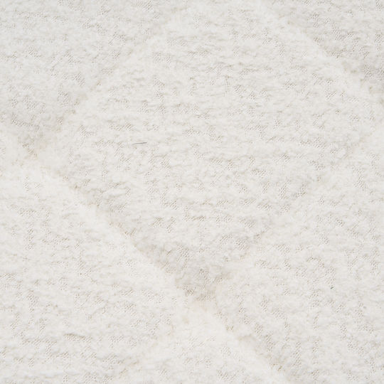 Suport Pentru Picioare Tapițat cu Țesătură Bouclé Ease White 60x40x38 cm