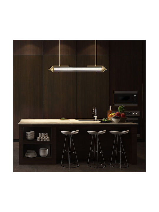 Espadab Silver LED Pendant Ceiling Light with Warm White Light 13.8x13.8cm