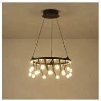 Eurolamp Висящо Осветително Тяло Черно LED с Топла Бяла Светлина 47x47x150см.