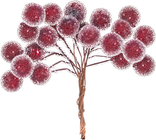 Branch Red Frosted Berries 24pcs