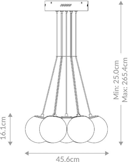 Kepler Ceiling Light LED With Warm White Light 45.6x45.6cm