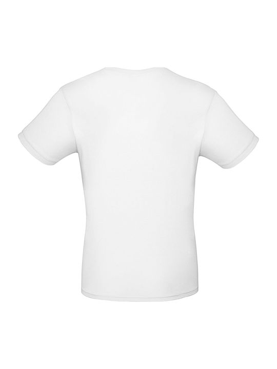 B&C Ανδρικό Διαφημιστικό T-shirt Κοντομάνικο White
