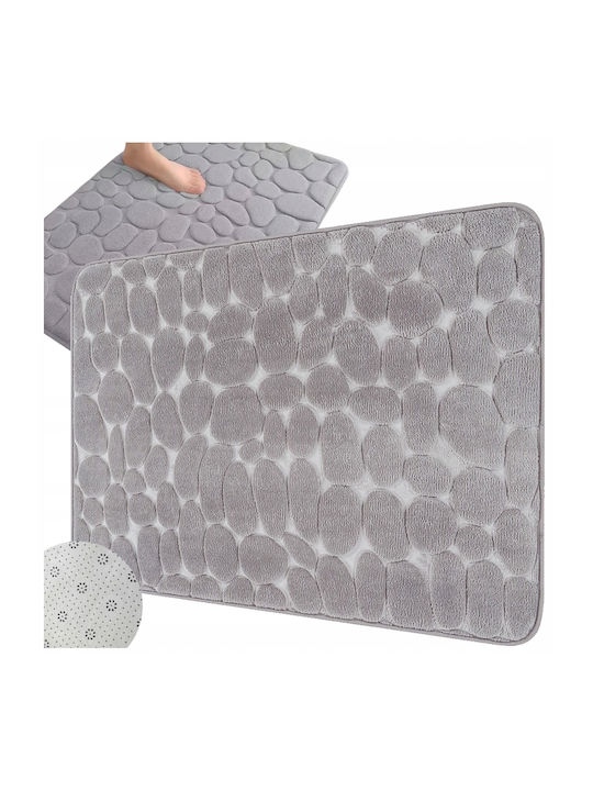 Verk Group Non-Slip Set Bath Mats Memory Foam Grey 80x50cm