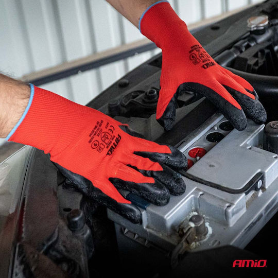 AMiO Driver Work Safety Gloves Black Latex