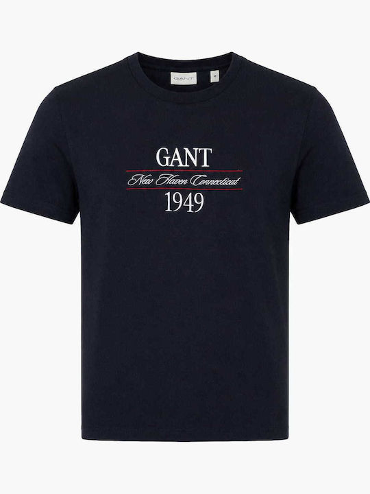 Gant Kurzarm T-Shirt Marineblau
