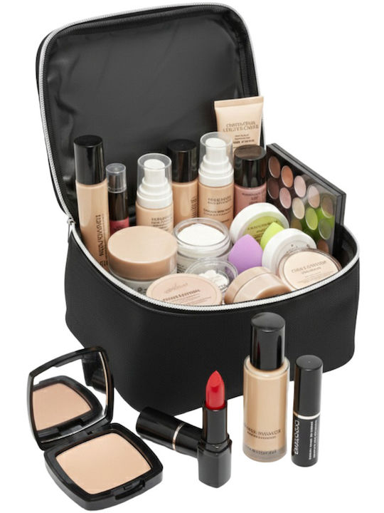 Enpapa Double Layer Large Travel Makeup Bag Functional Cosmetic Organizer Leopard Print Design Enp-016078-v2380