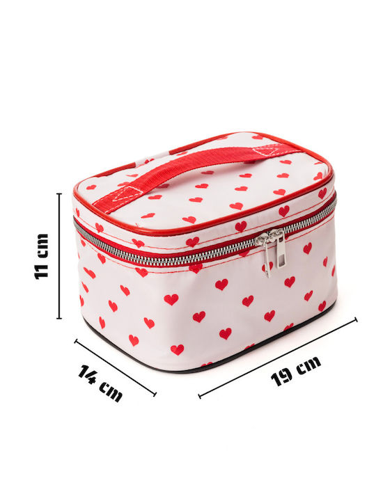 Enpapa Set Of 2 Pieces Jute Makeup Organizer Very Functional Red Travel Cosmetic Bag