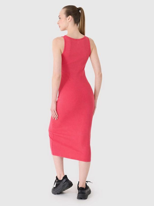 Summer Midi Athletic Sleeveless Beige Dress