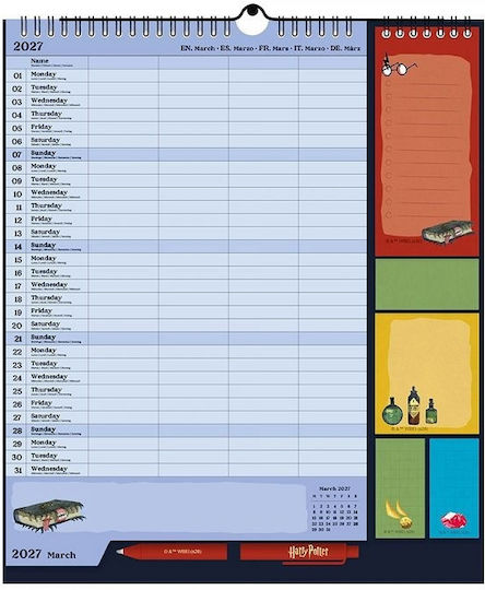 Grupo Erik Tägliches Wandkalender 2026/27 30x34cm