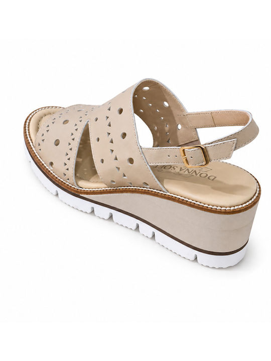 Sommer Damenplattformen Beige