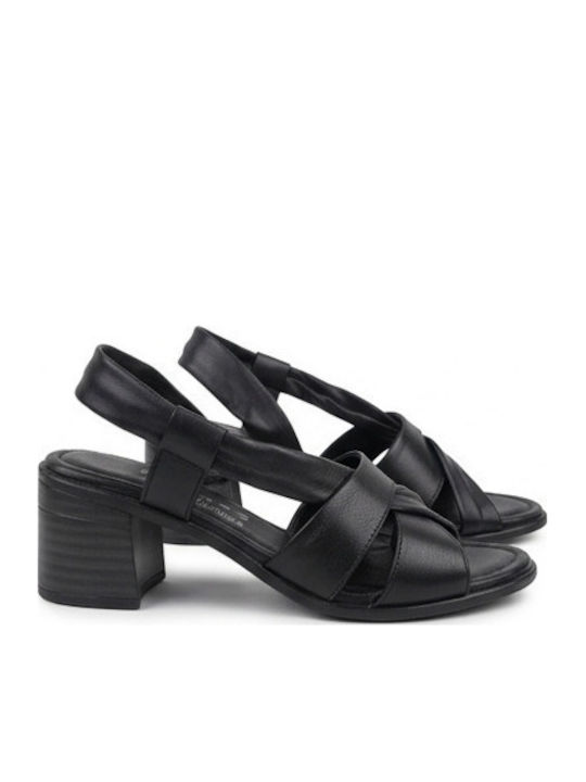 Leather Anatomic Black Sandals