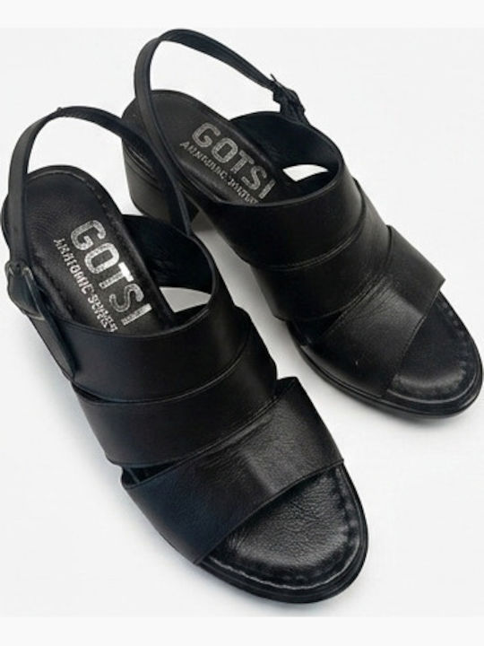 Sandale Elegante Damă Anatomici Negre Din Piele