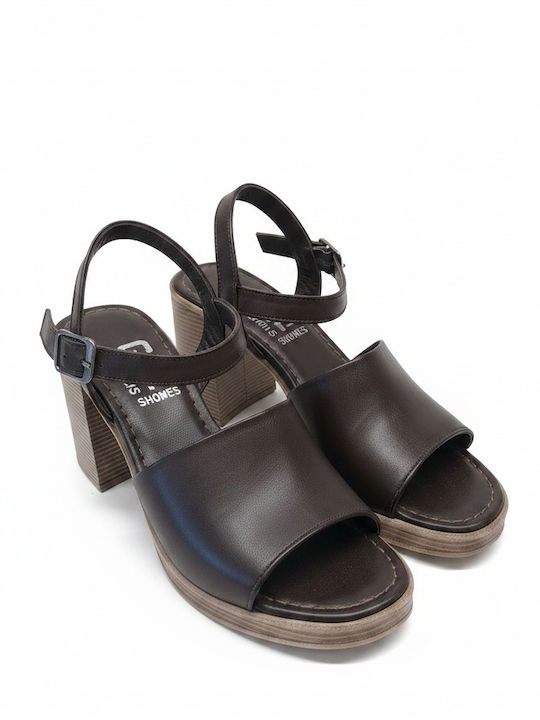 Sandale Elegante Damă Anatomici Maro Din Piele