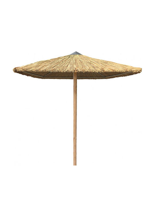 Professioneller Quadratischer Geflecht Holz Garten- und Terrassen-Sonnenschirm Braun 2,1x2,1xHöhe 3m