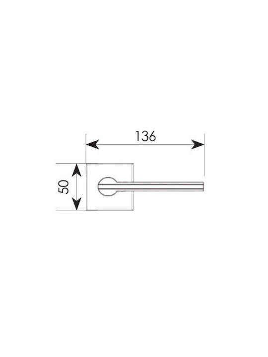Zogometal Middle Door Lever Rosette 2116 Pair with Mouthpiece Black-Nickel