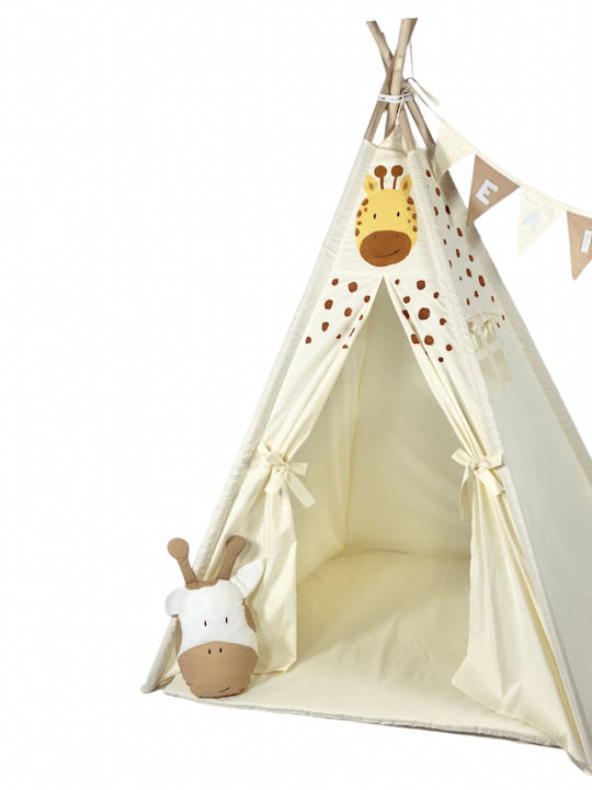 Velvet White Παιδική Σκηνή Ινδιάνικη Giraffe Μπεζ