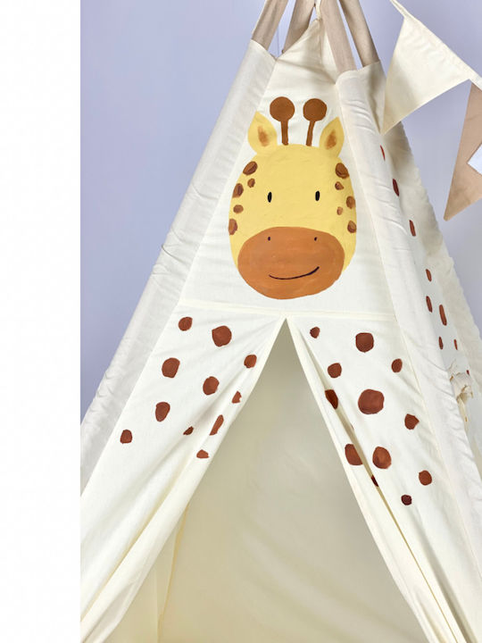 Velvet White Παιδική Σκηνή Ινδιάνικη Giraffe Μπεζ