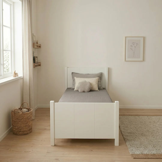 Cosy Kids Bed Classic Single with Sliding Bed White for Mattress 100x200cm