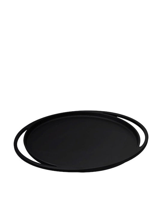 Lava Pizza Baking Pan from Cast Iron with Enamel Interior Coating Black 28cm