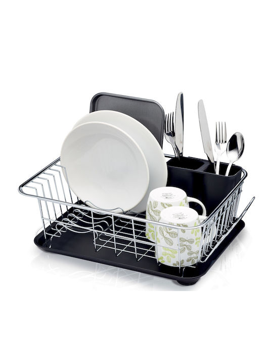 Kitchen Craft Scurgător De Chiuvetă Metalic Negru 42x30.5x15cm