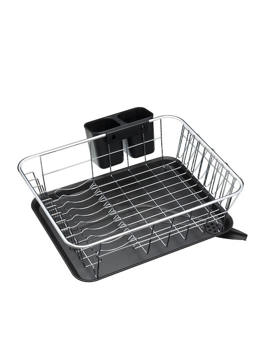 Kitchen Craft Scurgător De Chiuvetă Metalic Negru 42x30.5x15cm