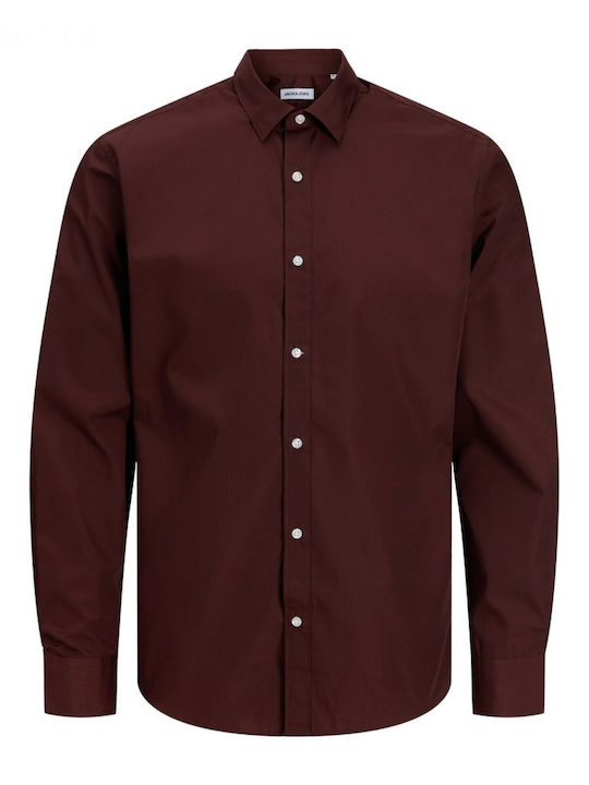Long Sleeve Shirt in Narrow Fit Brown