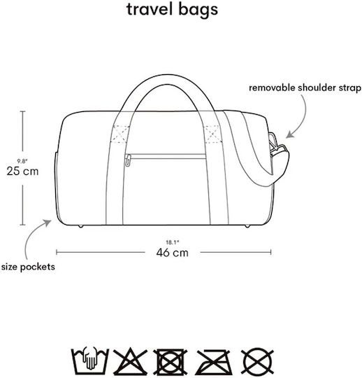 A Little Lovely Company Bag Sack Voyage 26lt Pink Fabric L46xW22.5xH25cm