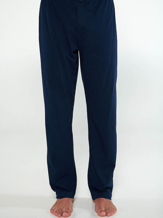 Vamp Καλοκαιρινή Ανδρική Πιτζάμα Βαμβακερή DarkBlue