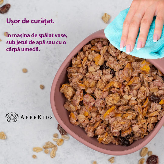 AppeKids Детска Купа За Храна От Силикон Розова