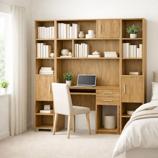 Kids Wooden Bookcase No 13 Brown 40x30x180cm