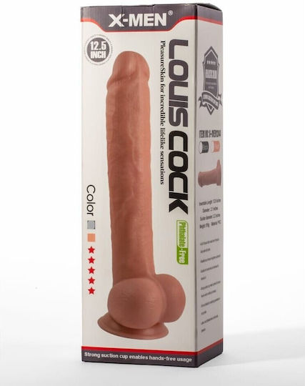 Dildo cu Scrotum și Cu Ventuză Negru