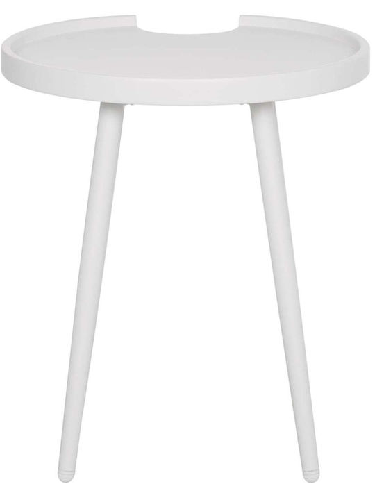 Auxiliary Table for Small Outdoor Spaces Aluminum White 47x47x53cm