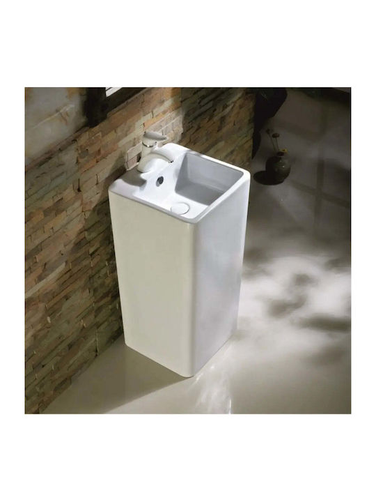 Inter Ceramic ICC 4183 Chiuvetă de Podea Porțelan 41x41x83cm Alb