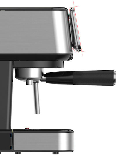 Finlux Espressomaschine 1100W Druck 20bar Grau FEM-1655BS