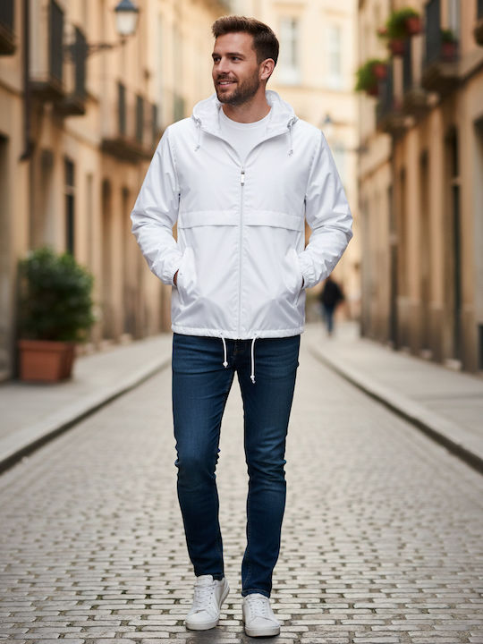 B&C Männer Werbebekleidung Langärmeliges Sweatshirt Weiß