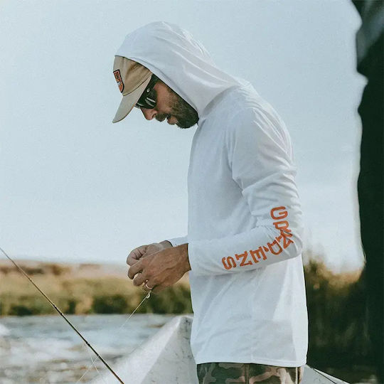 Риболовна блуза Grundens Tough Sun Hoodie Upf 50 Azure