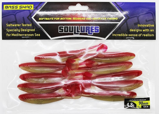 Soul Lures Bass Shad Изкуствена Примамка Червена