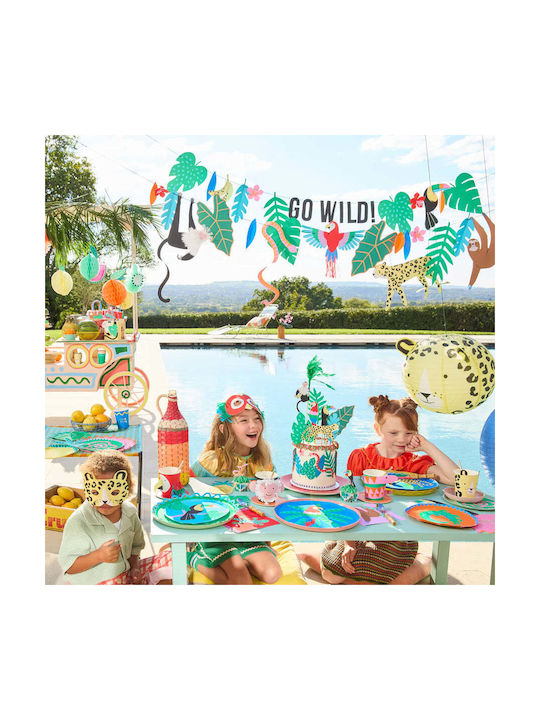 Set 8 Paper Party Masks Jungle Jamboree Meri Meri